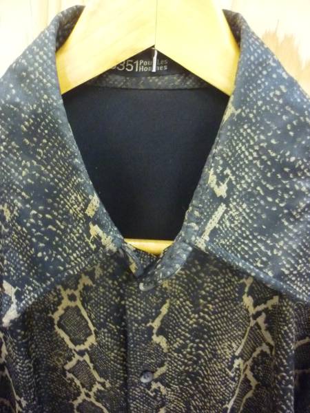 5351 美品5351pour Les Hommes蛇パイソン柄シャツ！スネーク 