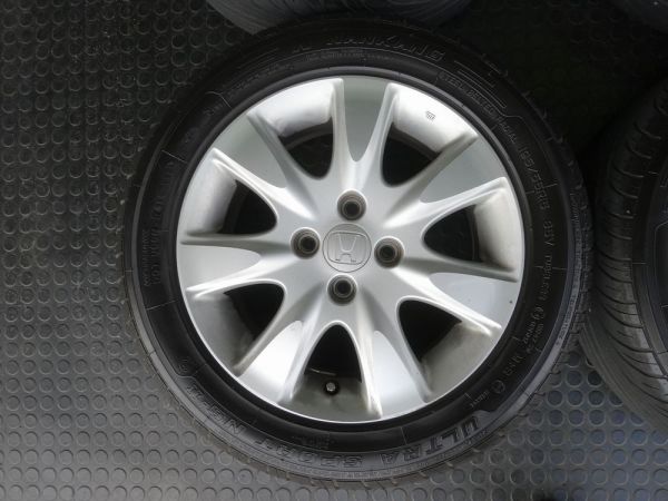 ★ 中古 エアウェーブ 純正 15インチ アルミホイール + 溝アリ 夏タイヤセット195/55Ｒ15