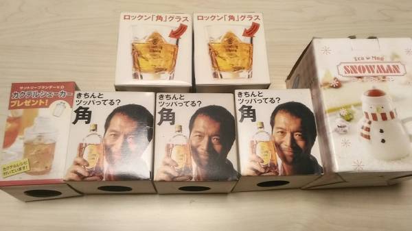 サントリー 角瓶 ロックグラス 矢沢永吉ロックン角グラス5個セット ＋ 