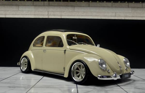 1/18 フォルクス ワーゲン ビートル クリーム 改 カスタム