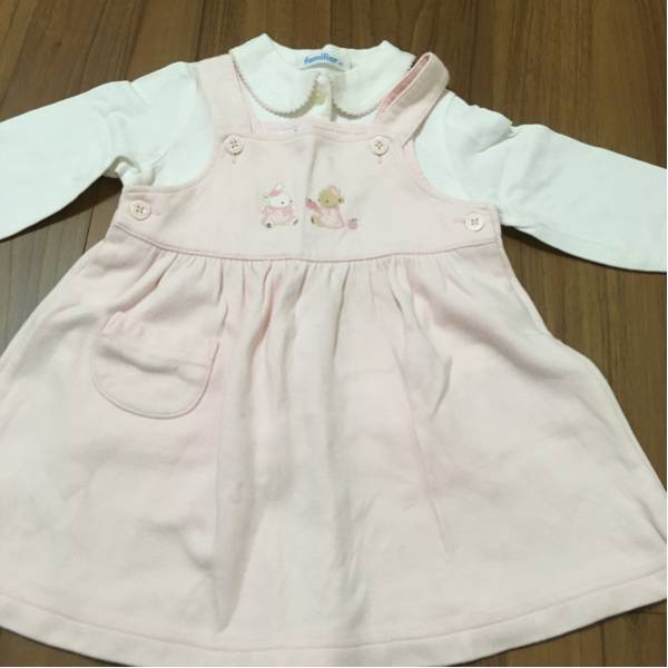 美品 ファミリア ジャンパースカート ブラウス セット 80