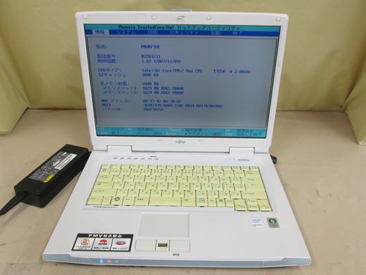 Fujitsu FMV-BIBLO NF70Y　ノートパソコン （3872） 富士通 FMV-BIBLO NF70Y FMVNF70Y Core 2 Duo T7250 2.00GHz 2GB 15.4