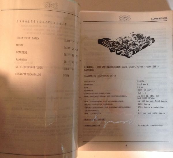 ☆[海外・洋書]1985年 PORSCHE 956 Ersatzteile Katalog / ポルシェ956