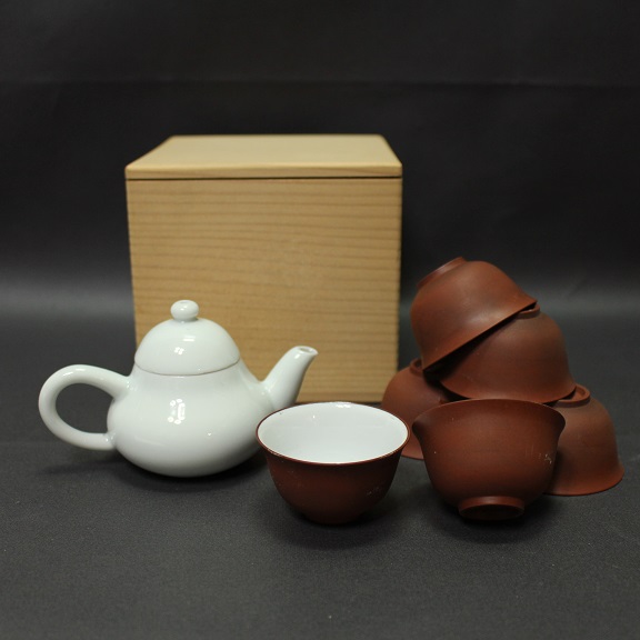 白磁 急須 煎茶 セットの通販 湯呑み 茶器セット 煎茶道具 白川淡黄緑