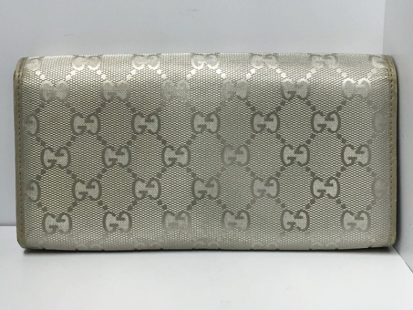 グッチ 長財布 インプリメ 224262 シルバー PVC(塩化ビニール)