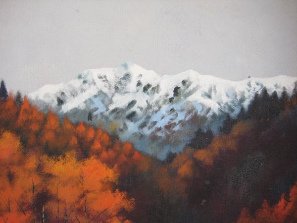 竹内春水 作/白馬岳/6号/油彩/油絵/額装品/直筆サイン入り/作家物/肉筆
