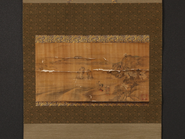 伝来】j5967〈葛飾北斎〉肉筆浮世絵美人画 海辺美人図 浮世絵師 江戸時代