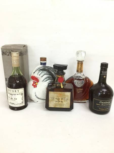 J1703293★ 古酒 未開栓 SUNTORY サントリー　XO ROYAL など まとめて 5点セット　　【34】