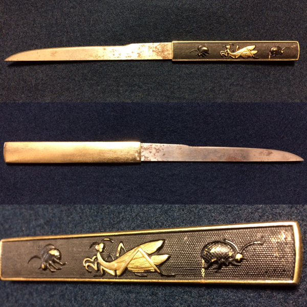 日本刀 武具 小柄 虫図 カマキリ 刀 小刀 装具