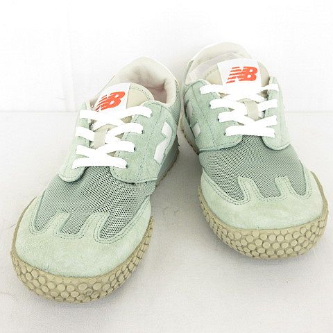 NEW BALANCE スニーカー シューズ ランニング メッシュ 緑 23.5
