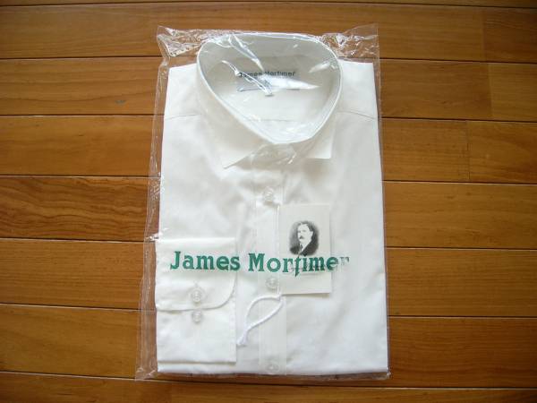 ■アイルランド製 JAMES MORTIMER シャツ ホワイト 白 ジェームスモルティマー 新品未使用 定価24，000円
