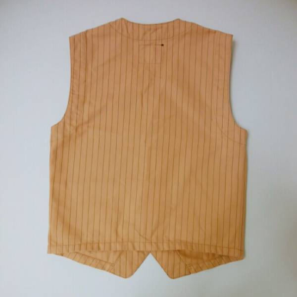 新品同様 児島ジーンズ コークストライプ ワークベスト L アイボリー