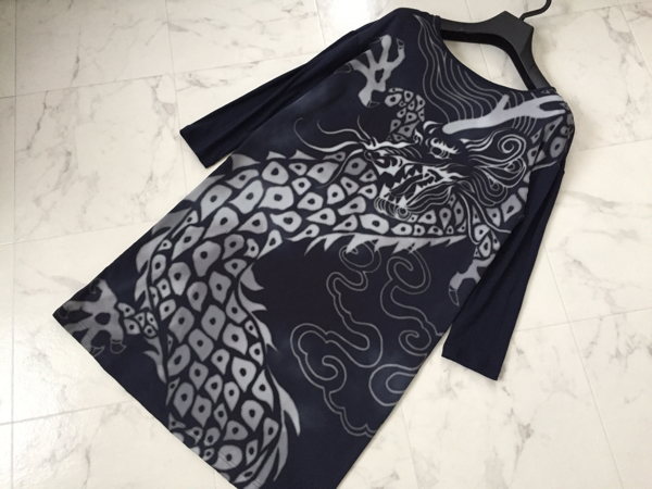 14ss VIVIENNE TAM ドラゴン プリント ワンピース 1 ヴィヴィアンタム
