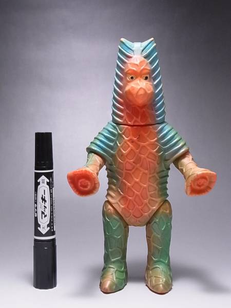 8)当時物 ソフビ 怪獣マルチ ブルマァク 22.5cm 円谷プロ ミラーマン