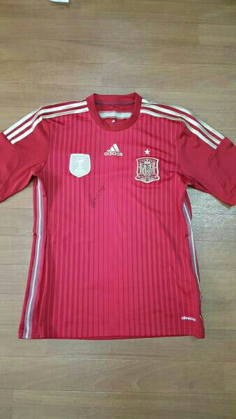 実物 直筆サイン入り イニエスタ FCバルセロナ スペイン代表 レプリカ ユニフォーム