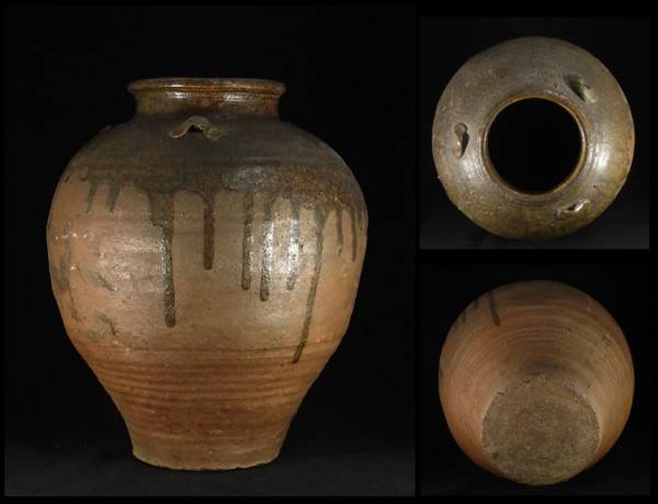 丹波三耳壺　江戸期 三耳壷 ◇錵◇ 壺(丹波)の中古品・新品・未 -古丹波 |