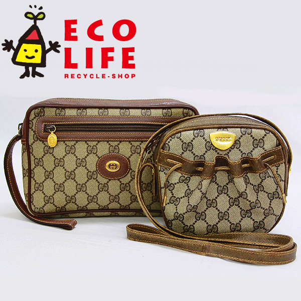 GUCCI オールドグッチ GG柄 ミニショルダー/セカンドバッグ ヴィンテージ セット ジャンク F52022