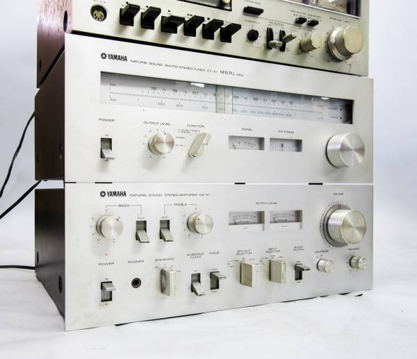 希少AIWA カセットデッキ AD-7400 レトロ70年代 通電確認済み 【YAMAHA 