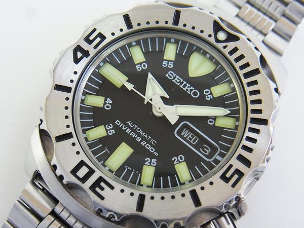 ▽セイコー▽ダイバーズ/自動巻き/メンズ腕時計/ブラックモンスター  