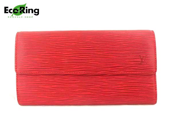 1円 ヴィトン M60316 エピ ポルトフォイユサラ 二つ折り 長財布 カスティリアンレッド BQ246