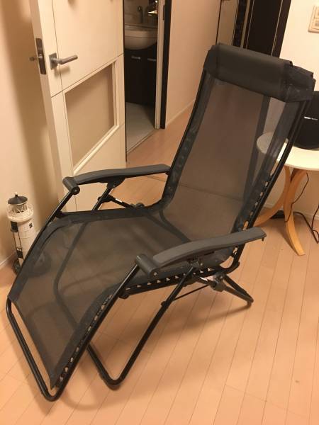 無印良品 | リクライニングチェア ブラック メッシュ パーソナルチェア