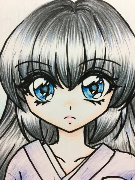 栖エルゴ 和服 大和撫子 着物の女の子 オリジナル 手描きイラスト 手書き 手描きイラスト 売買されたオークション情報 Yahooの商品情報をアーカイブ公開 オークファン Aucfan Com