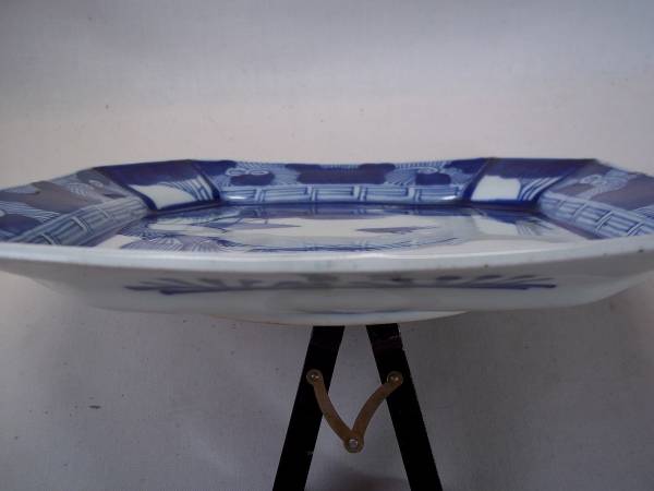 古伊万里 染付印判手 皿 時代物 骨董品　8_3