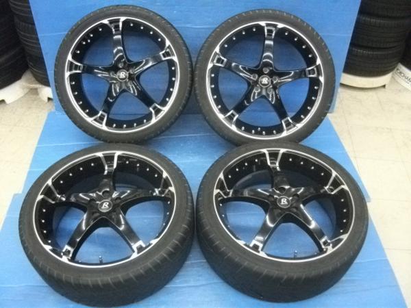 S【0206】REALUX JH5013 22インチ8.5J+35/タイヤ265/35セット ハリアー 