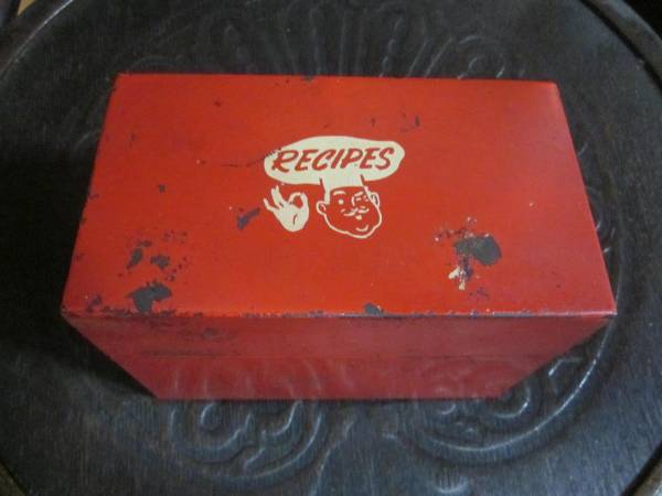 希少！アンティーク　ホーローレシピボックス