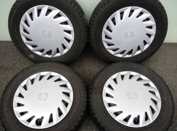 ホンダ LIFEライフ純正スチールホイール 155/65R13 バリ山スタッドレス