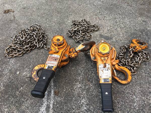 [中古] KITO キトー 1.6tレバーブロック ２個セット 1円スタート