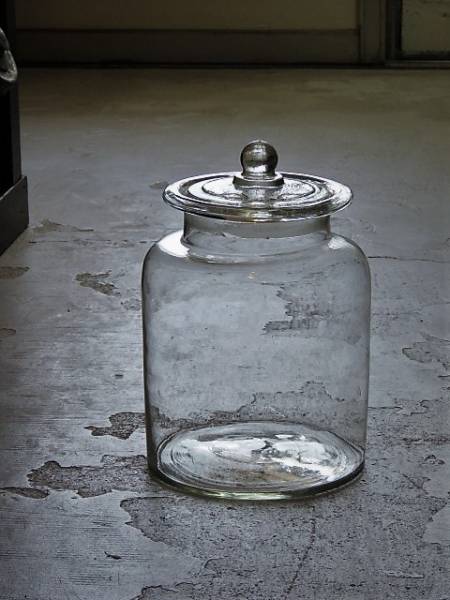 レトロな ガラス 保存瓶 /アンティーク*ビンテージ*ディスプレイ*ガラス瓶*収納*容器*カフェ*古道具*天然生活*水槽*テラリウム*什器*古民家