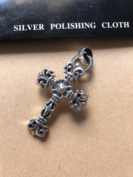 C570★CHROME HEARTS/クロムハーツ フィリグリークロスペンダント ｗ/ベイル XS
