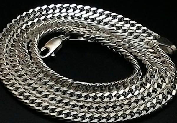 4.4mm50cmダブル喜平チェーン ネックレス DC150シルバー925