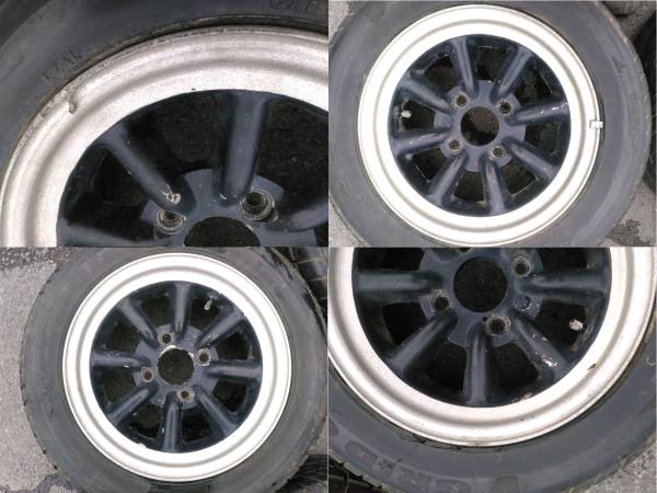 ワタナベ　８スポーク　６．５Ｊ　Ｂタイプ　１１４．３　４Ｈ　４本　当時物