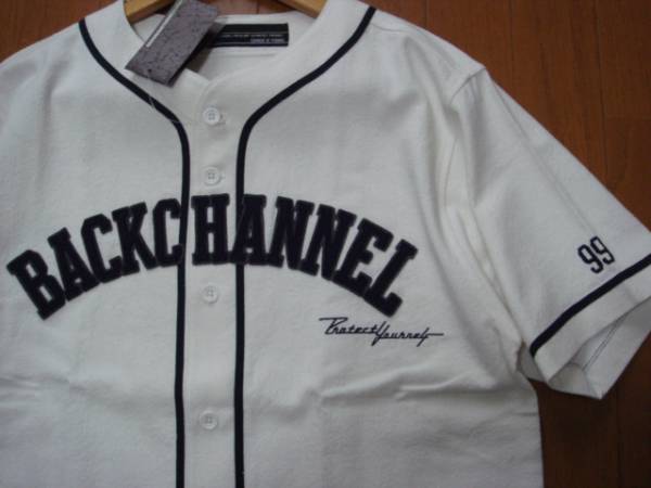 新品 Back Channel ベースボール シャツ size:M 白 BASEBALL SHIRT