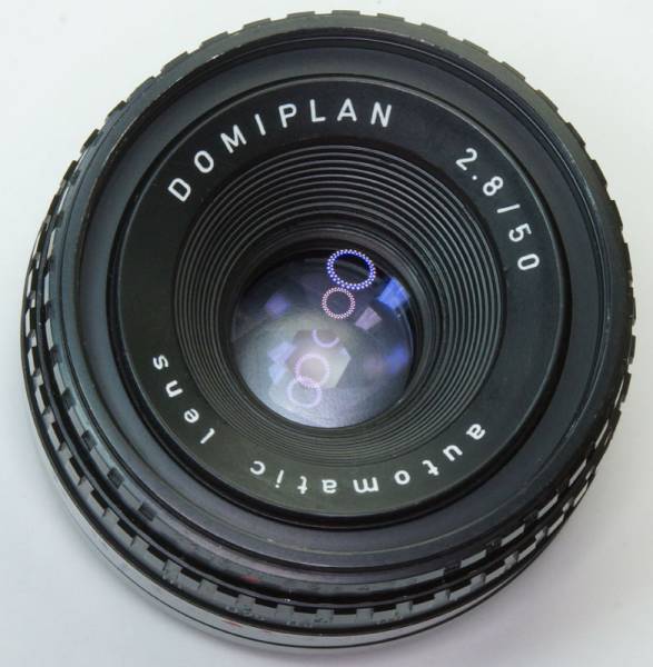 Objektiv - Lens Meyer Optik Görlitz Zebra Domiplan 2,8/50 Für Exa