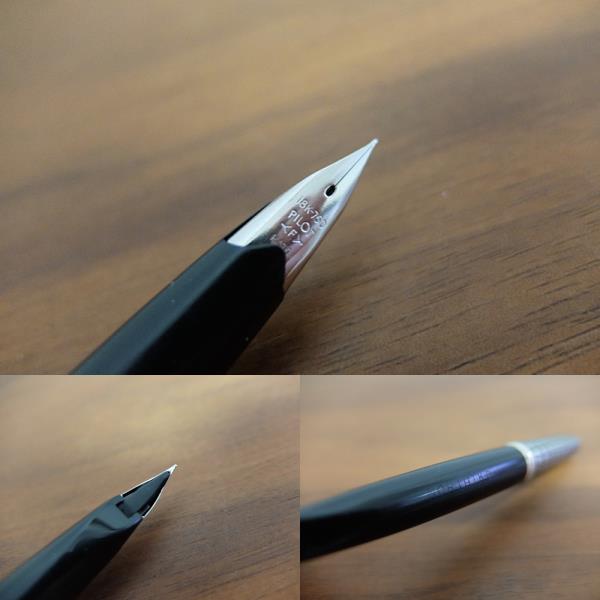 パイロット PILOT エリート Elite 万年筆 ペン先 18K 刻印 全格子柄