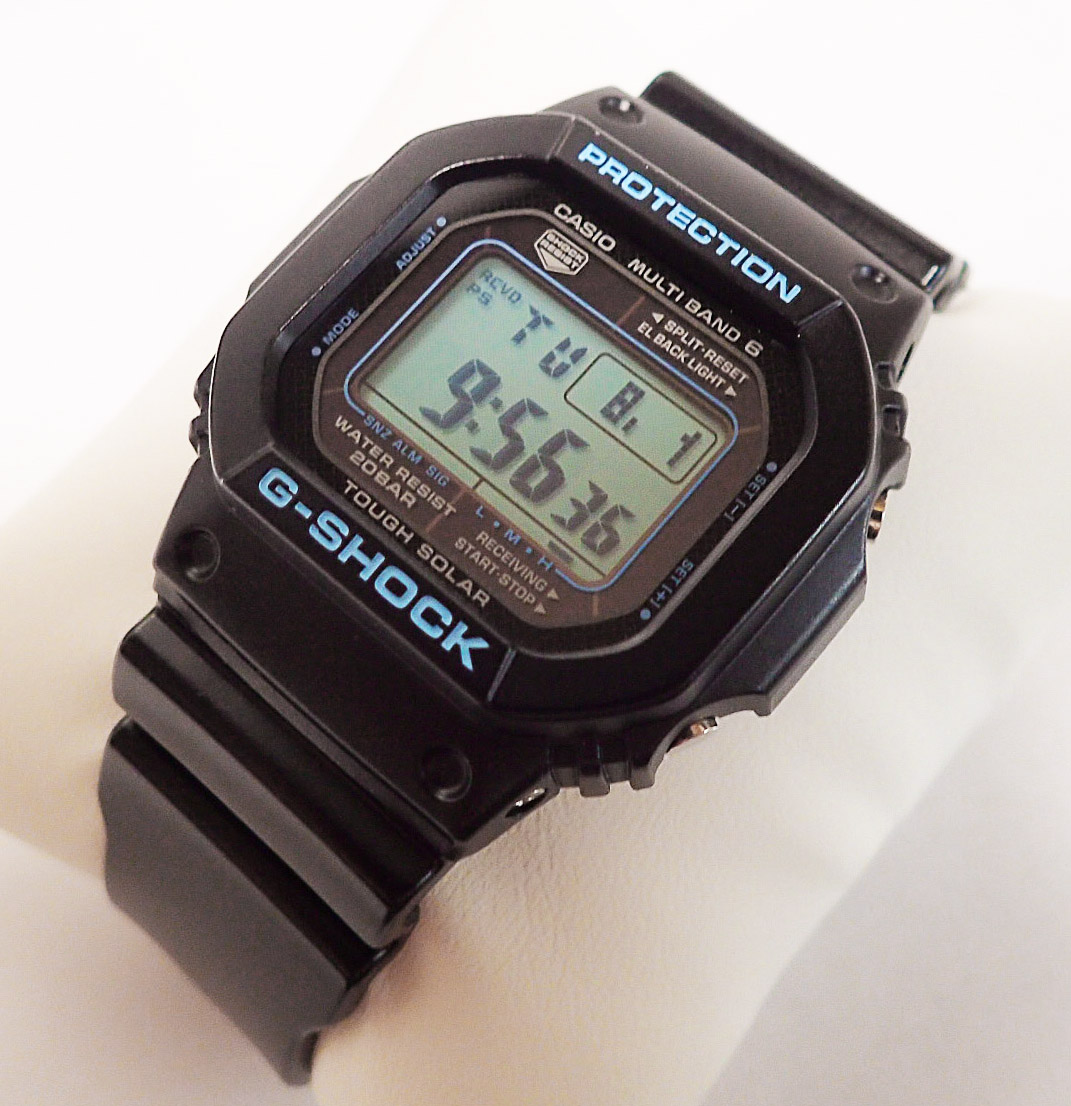美品 カシオ/G-SHOCK ◇GW-M5610BA-1JF ◇ブラック×ブルー 電波ソーラー