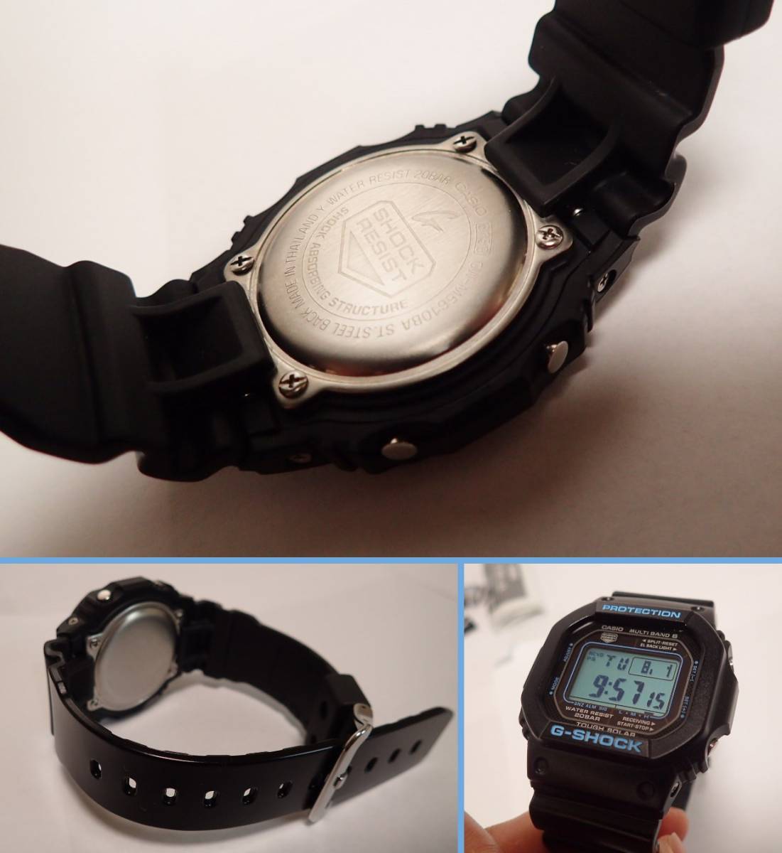 美品 カシオ/G-SHOCK ◇GW-M5610BA-1JF ◇ブラック×ブルー 電波ソーラー