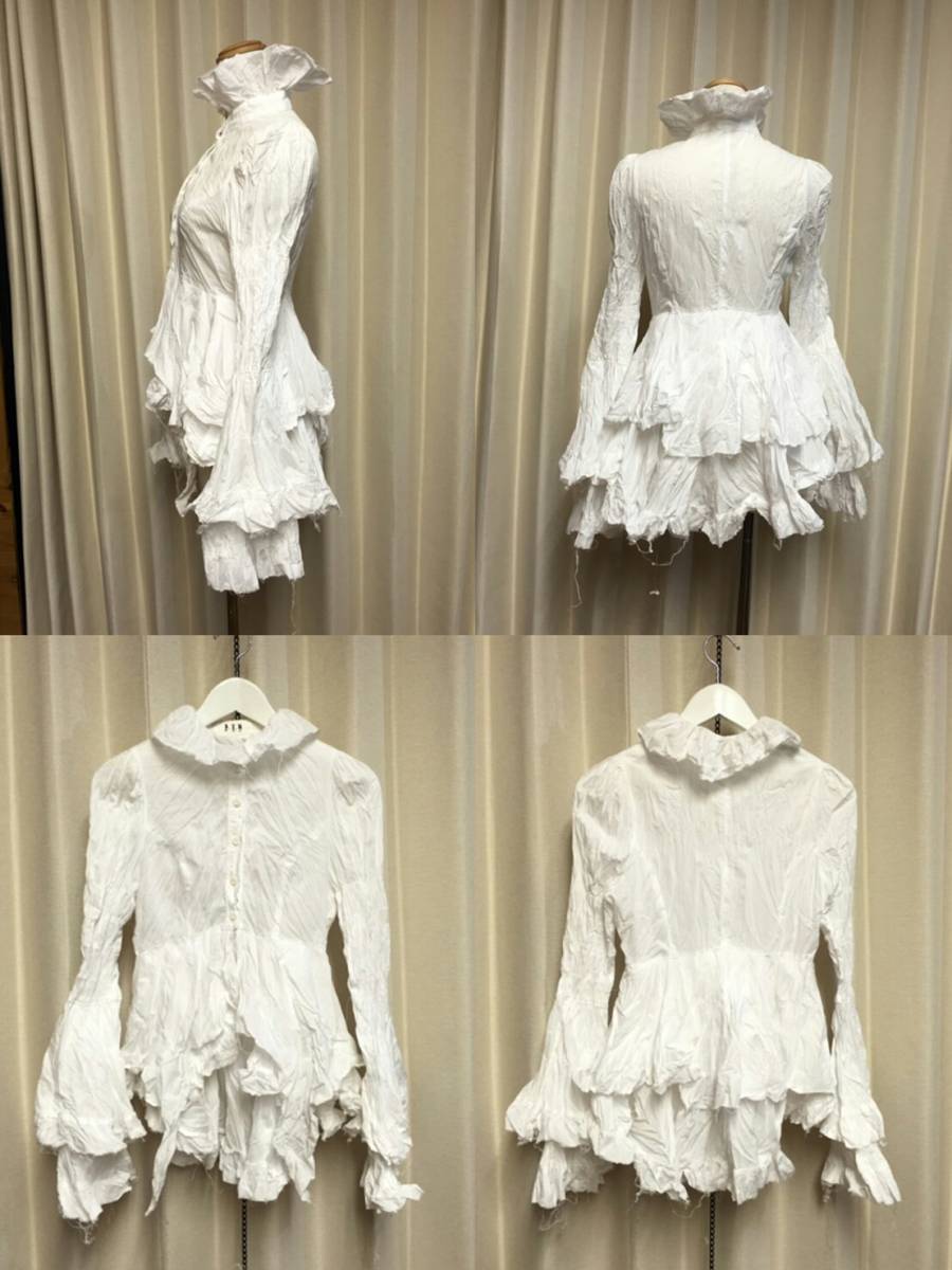 BPN ブラックピースナウ ホワイトシャツ Mサイズ BLACK PEACE NOW 燕尾