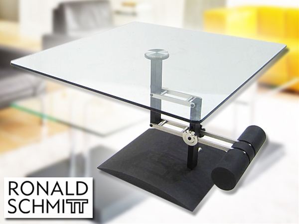 R321 IDC大塚家具 Ronald Schmitt ナルドシュミットドイツ 高級 ガラステーブル センターテーブル 定価約30万 ☆希少！定価50万円！Ronald Schmitt ロナルドシュミット ガラス