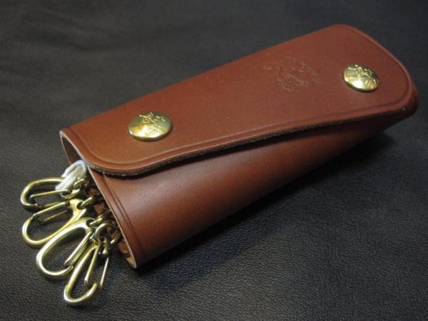 本物正規■IL BISONTE イルビゾンテ■キーケース 本革■赤茶■新品/イタリア製