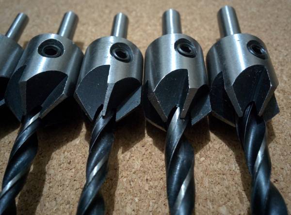 3114 8本 皿取錐ドリル 皿錐 面取り バリ取り 下穴 座ぐりドリル ビット ルーター トリマー 鉄工 木工 ホールソー ステンレス 3 4 5 6 mm　