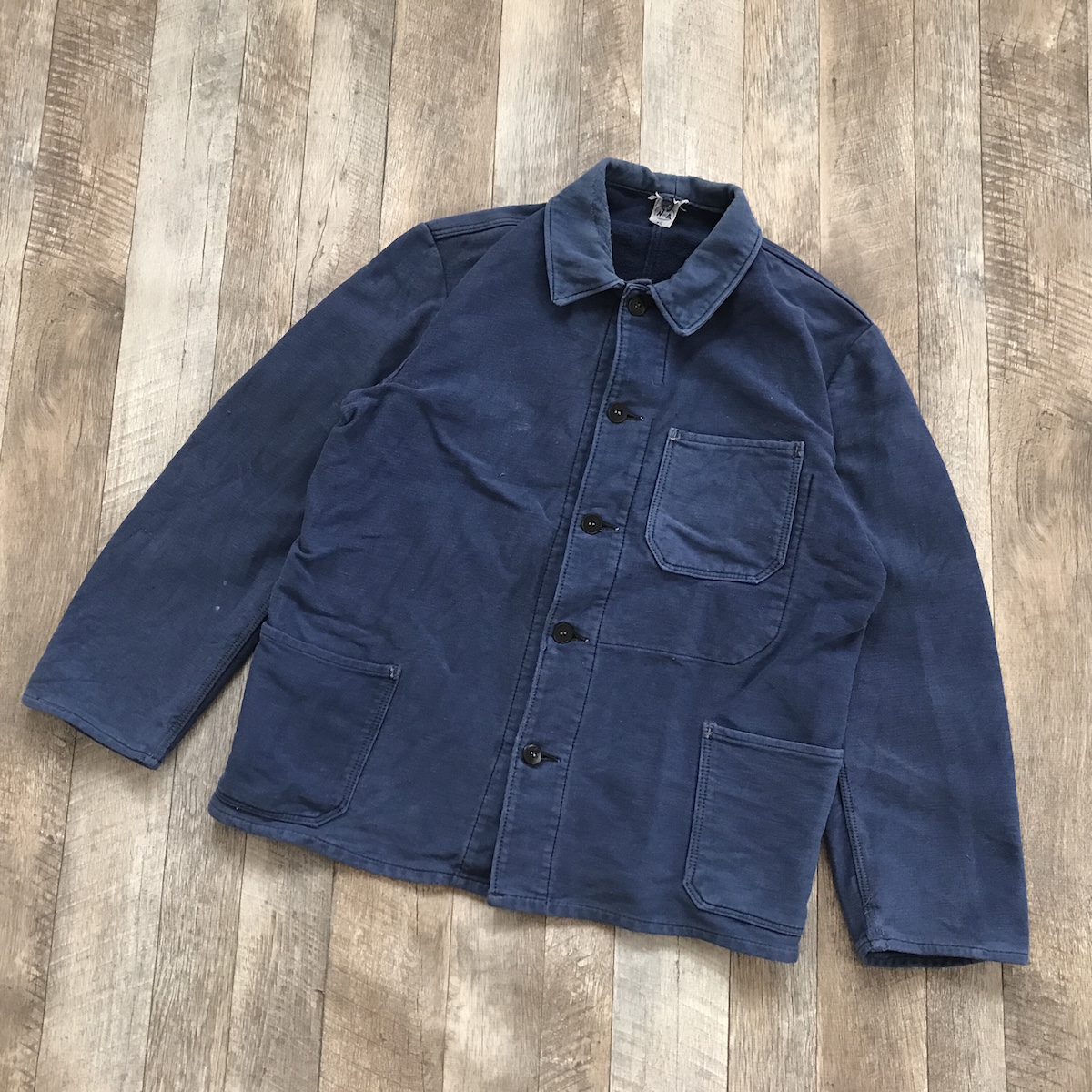 ヴィンテージ フランス 厚地 モールスキン ワークジャケット ユーロ ヨーロッパ