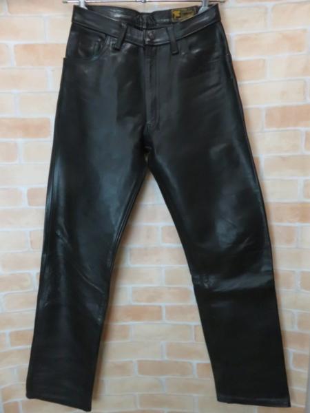 AERO LEATHER エアロレザー ステアハイド パンツ 黒 牛革 33314986④