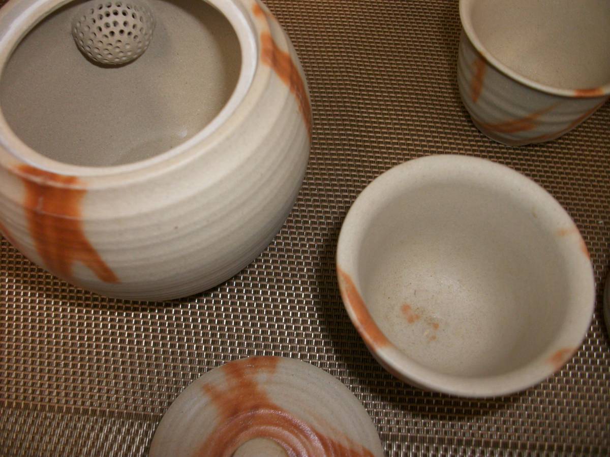 常滑焼 【激安】常滑焼 白泥? 藻がけ 茶器揃 未使用品 格安!! 平 常滑焼 【激安】常滑焼 白泥? 藻がけ 茶器揃 未使用品 格安!! 平
