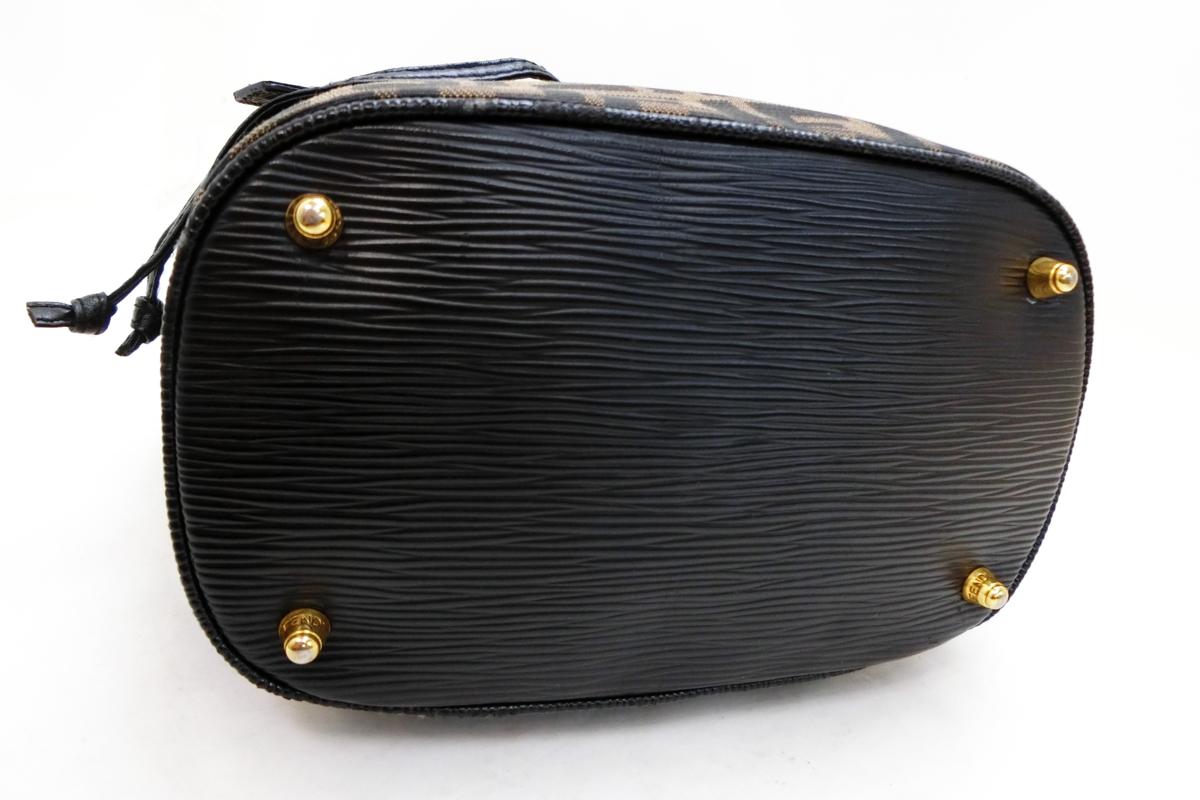 ◇Y7347 FENDI フェンディ ズッカ 柄 キャンバス レザー リュック 