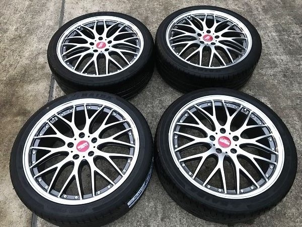 美品! バリ山 ロクサーニ マルチフォルケッタ 7.5J +55 114.3 225/45R19 4本 ノア ヴォクシー ステップワゴン オデッセイ 1本新品！