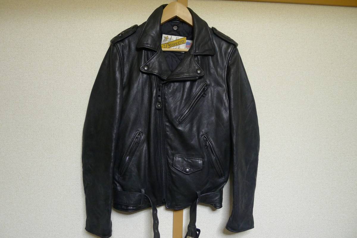 Schott ×American Rag Cie 別注 ワンスター レザーライダース ジャケット オールブラック アメリカンラグシー 7163 山羊革